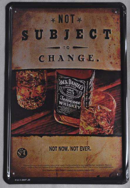 Brand new 8X12'' NOT SUBJECT TO CHANGE JACK DANIELS LOGO  Tin Sign
