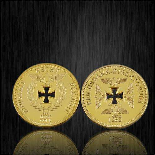 **4 ON AUCTION**Deutches Reichsbank 1888 1oz .999 24k Gold Clad Coin.