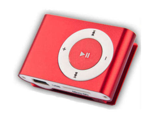**12 ON AUCTION***Red Mini Fashion Clip Metal USB MP3 Music Media Player Support 1-8G Micro SD TF