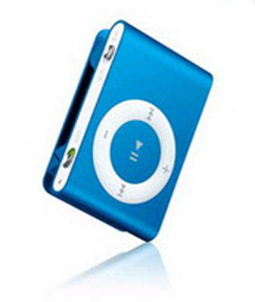 **12 ON AUCTION***Blue Mini Fashion Clip Metal USB MP3 Music Media Player Support 1-8G Micro SD TF
