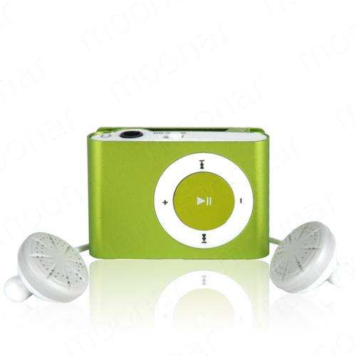 **22 ON AUCTION***Green Mini Fashion Clip Metal USB MP3 Music Media Player Support 1-8G Micro SD TF