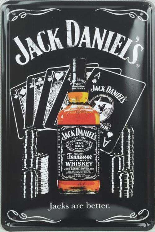 Brand new 8X12'' Black Jack Daniel's Logo Tin Sign