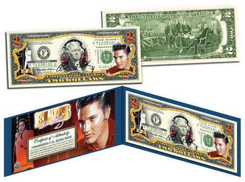 ELVIS PRESLEY Legal Tender U.S. $2 Bill *OFFICIALLY LICENSED* *MUST SEE*