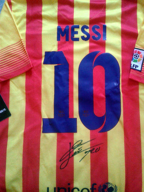 Lionel Messi Barcelona Signed Jersey + C.O.A.