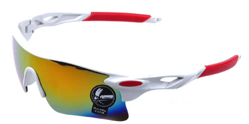 REFLECTIVE DARK GLASSES - WHITE FRAME