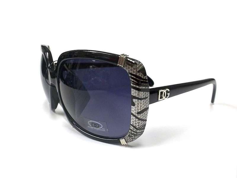 DG Womens Vintage Oversized Snake Skin Rim Sunglasses