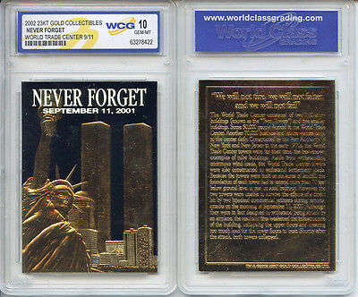 World Trade Center 9/11 23K Gold Card *Original Black Gold* - GRADED GEM-MINT 10
