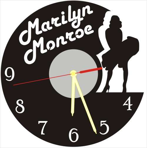 Marilyn Monroe Vinyl LP Wall Clock
