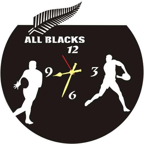All Blacks Vinyl LP Wall Clock