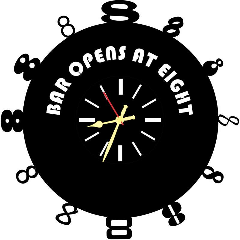 8-Bar Vinyl LP Wall Clock