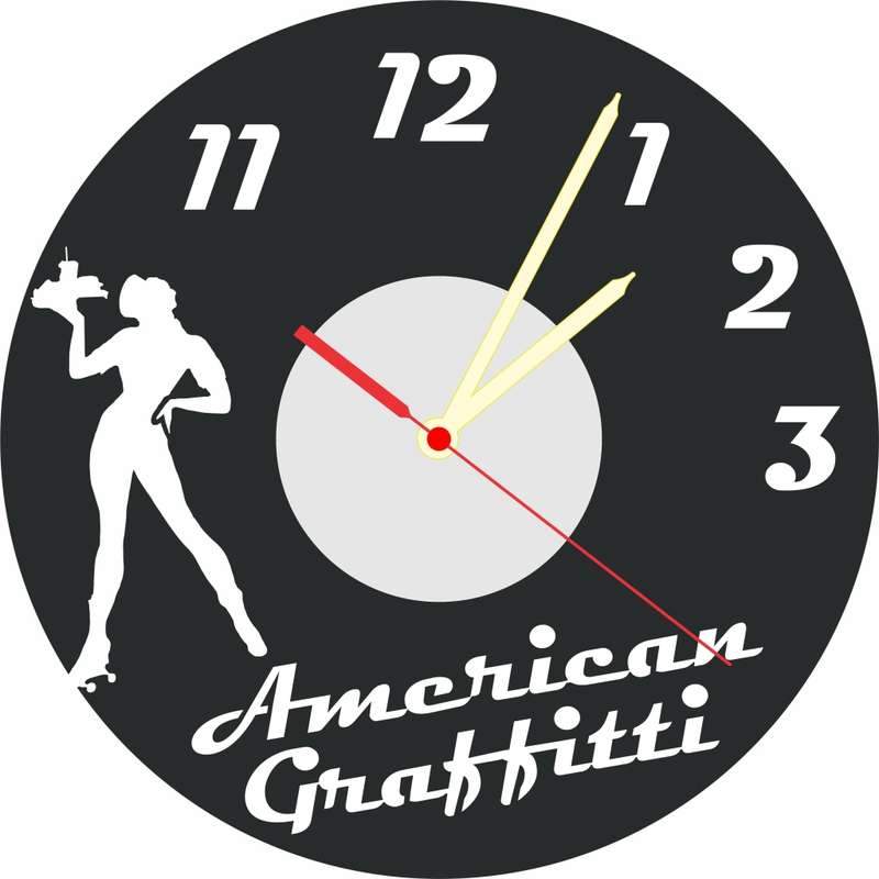 American Graffitti Vinyl LP Wall Clock