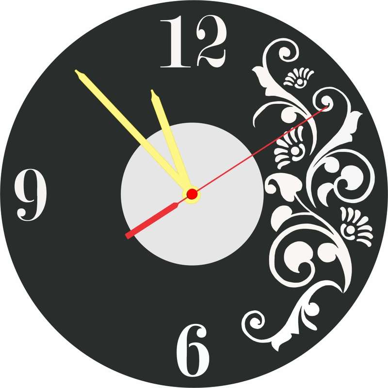 Flowers Vinyl LP Wall Clock