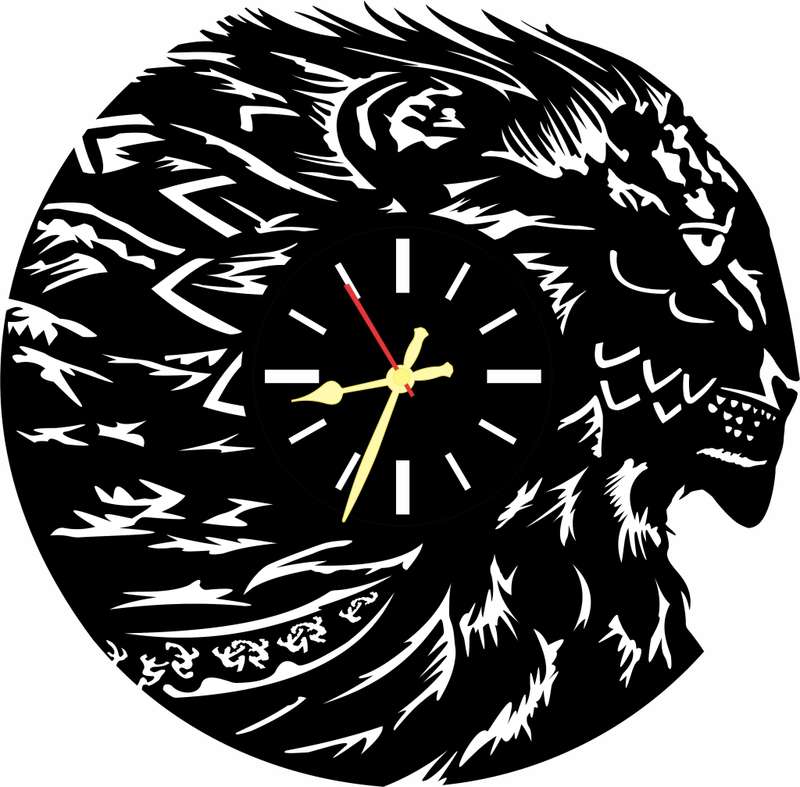 Lion Vinyl LP Wall Clock