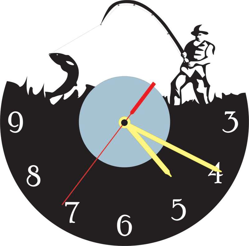 Fisherman Vinyl LP Wall Clock