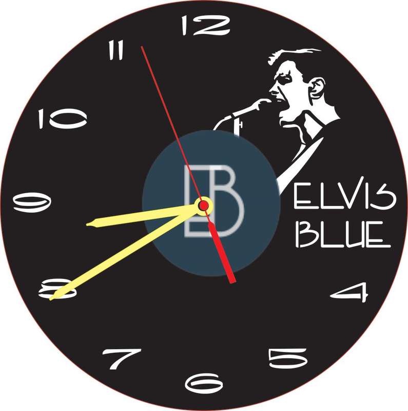 Elvis Blue Vinyl LP Wall Clock