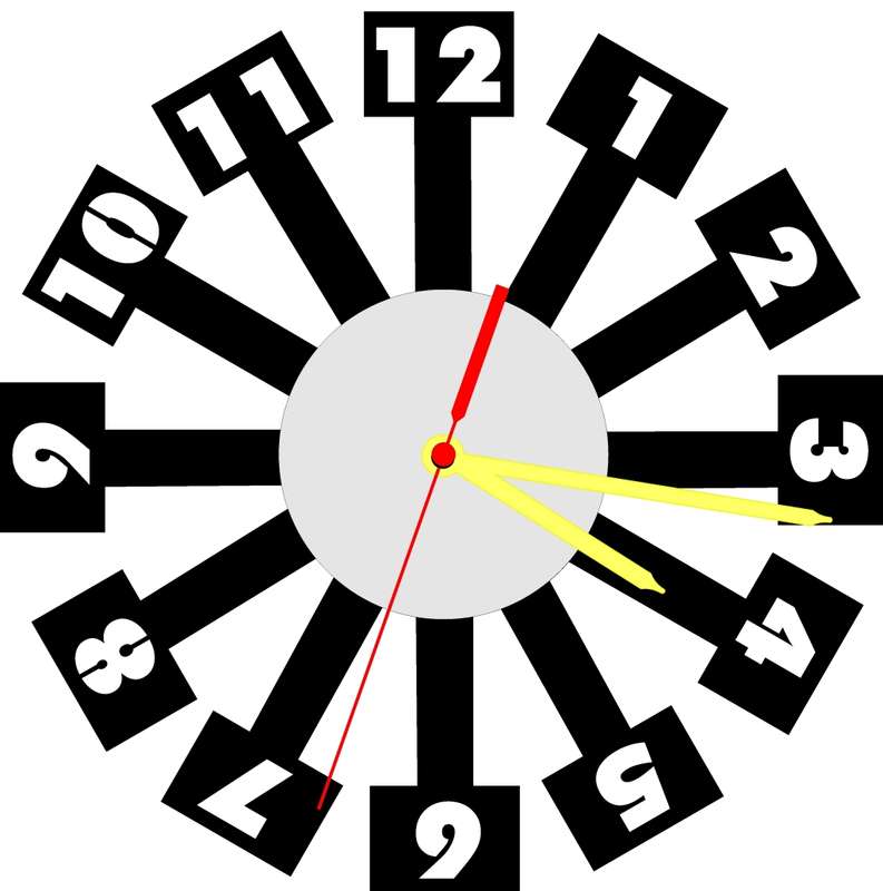 Numbers - Blocks Vinyl LP Wall Clock