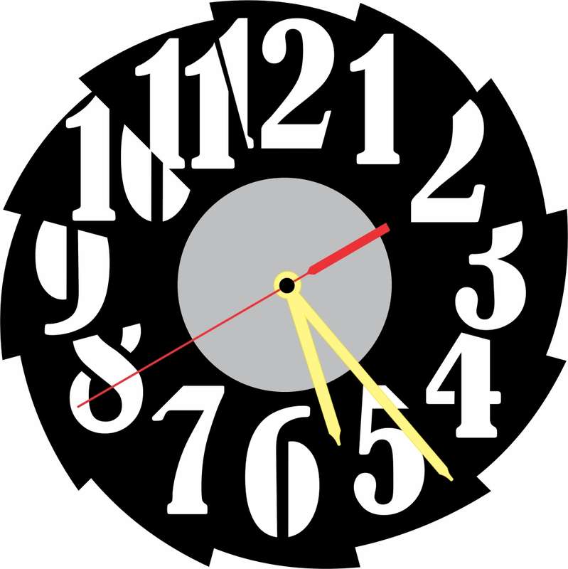 Numbers - Stutter Vinyl LP Wall Clock