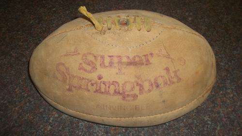 Old Super Springbok Rugby Ball As Used In The 80's And Early 90's
