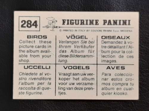 Figurine Panini Birds Sticker #284 (1979)