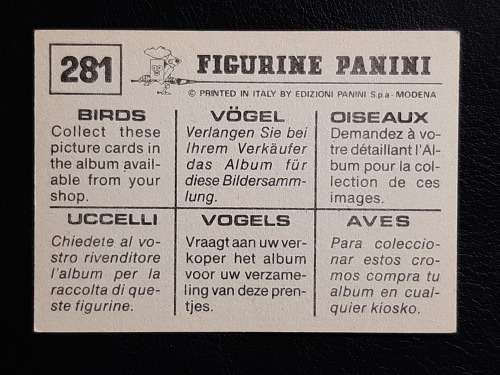 Figurine Panini Birds Sticker #281 (1979)