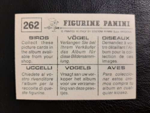 Figurine Panini Birds Sticker #262 (1979)