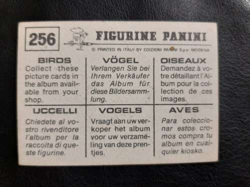 Figurine Panini Birds Sticker #256 (1979)