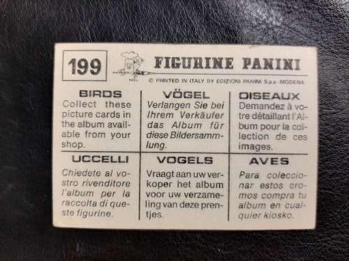 Figurine Panini Birds Sticker #199 (1979)
