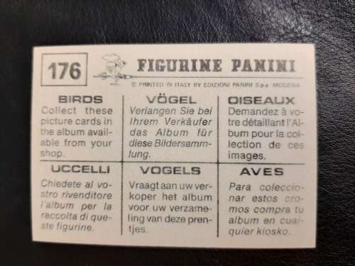 Figurine Panini Birds Sticker #176 (1979)