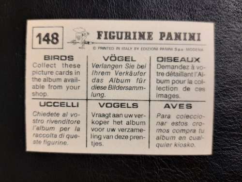 Figurine Panini Birds Sticker #148 (1979)