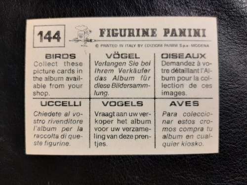 Figurine Panini Birds Sticker #144 (1979)