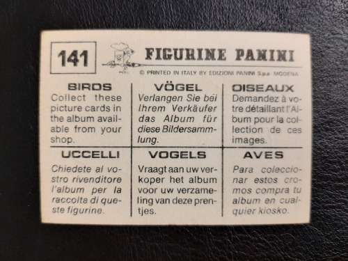 Figurine Panini Birds Sticker #141 (1979)