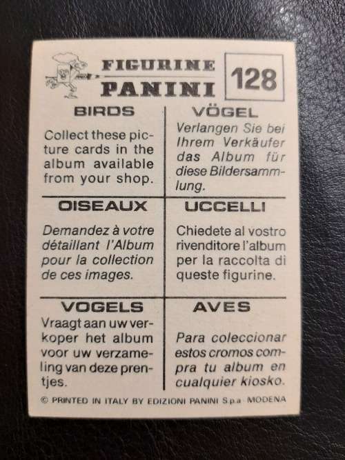 Figurine Panini Birds Sticker #128 (1979)
