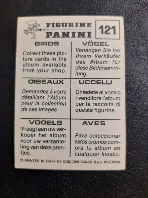 Figurine Panini Birds Sticker #121 (1979)