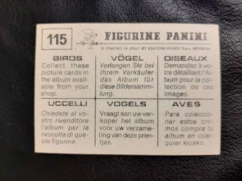 Figurine Panini Birds Sticker #115 (1979)