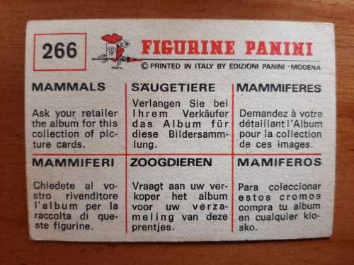 Figurine Panini Mammals Sticker #266 (1978)