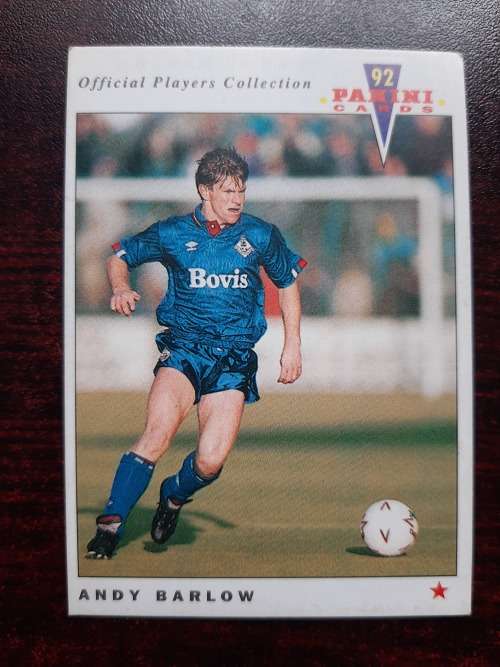 Panini 92 Cards: Official Players Collection - No 181, Andy Barlow (Oldham Athletic)