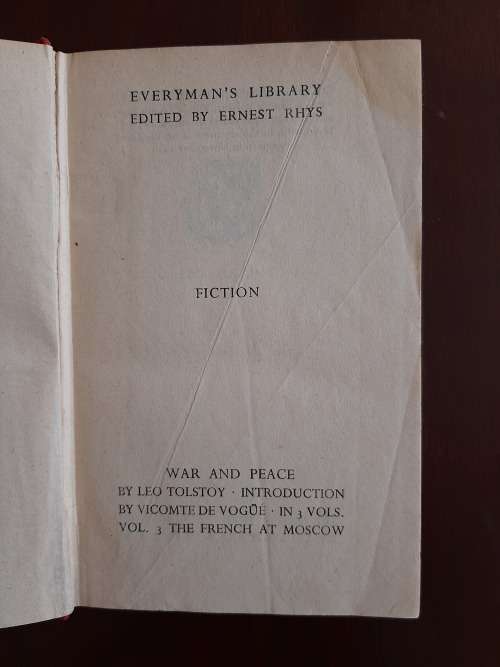 Everyman`s Library No 527: War And Peace (Vol. 3) by Leo Tolstoy