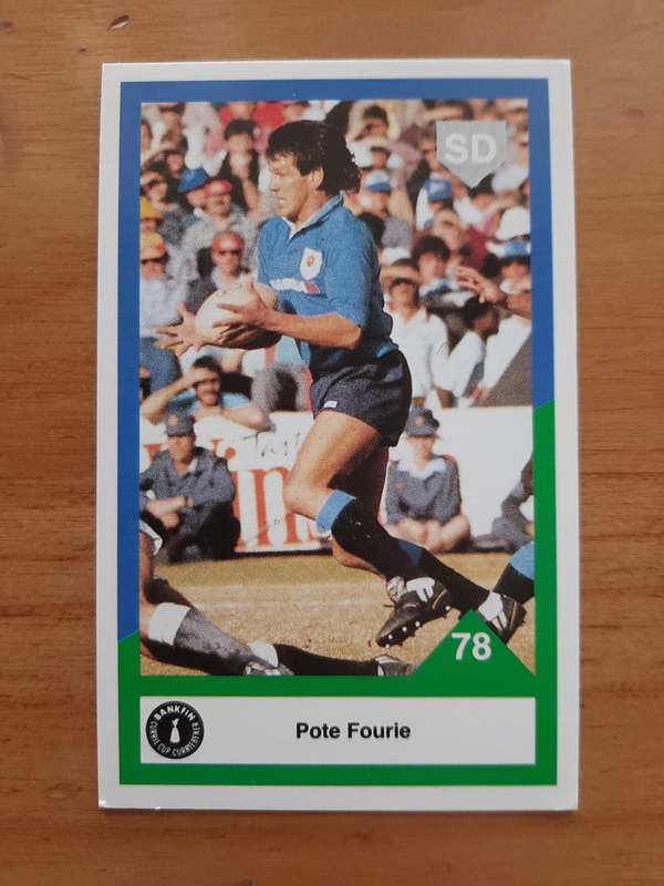 Sports Deck 1992 Currie Cup Collectors Cards: No 78 - Pote Fourie (Northern Transvaal)