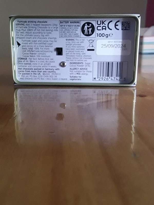 Collectable  Tin - M & S Light Up Village Collection - Light Up Hot Chocolate House