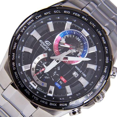 CASIO EDIFICE EFR-550D-1AVUEF CHRONOGRAPH QUARTZ - WORLD TIME ****LOOKER*** GREAT WATCH