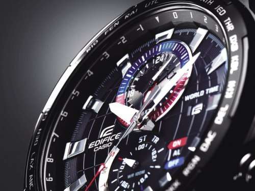 CASIO EDIFICE EFR-550D-1AVUEF CHRONOGRAPH QUARTZ - WORLD TIME ****LOOKER*** GREAT WATCH