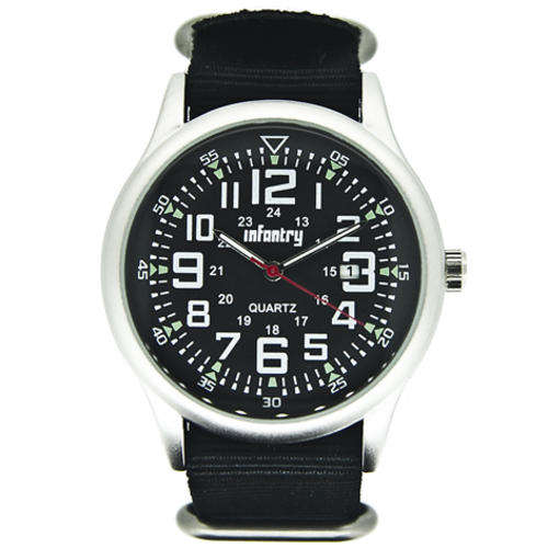 BRAND NEW INFANTRY   MILITARY ISSUE REVIVAL WATCH BOLD IN BLACK