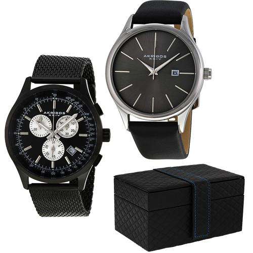 AKRIBOS 2 WATCH SET - GREAT FATHERS DAY GIFT