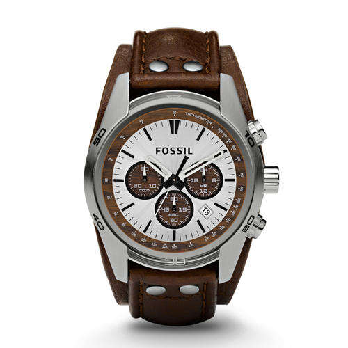 FOSSIL MENS QUALITY CHRONOGRAPH WATCH - IN STOCK WITH FOSSIL TIN AND MANUAL/WARRANTY