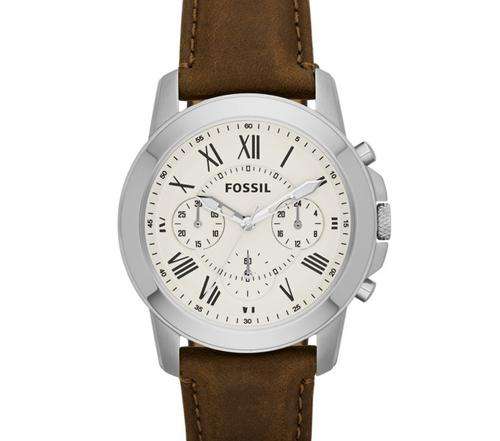 FOSSIL MENS QUALITY AUTHENTIC  CHRONOGRAPH  IN STOCK WITH FOSSIL TIN AND MANUAL/WARRANTY