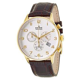 Edox Les Vauberts10408-37JA  Swiss  Quartz  Chronograph- Authentic- Swiss Made Luxury