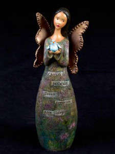 ANGEL WITH PIGEON - ORNAMENT (27cm high)