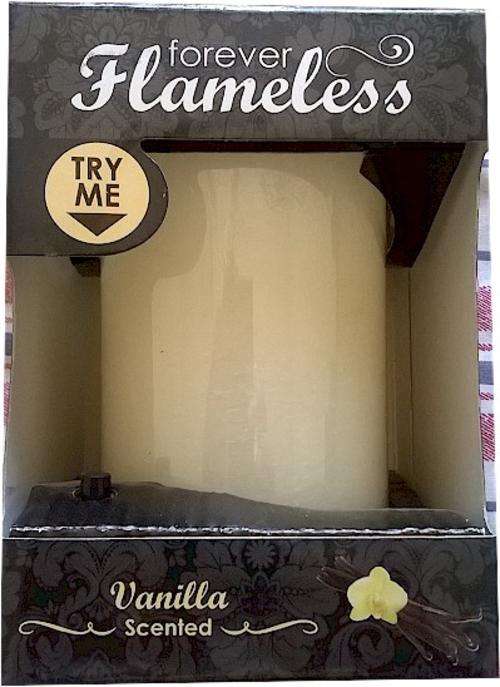 FLAMELESS ROUND SCENTED WAX CANDLE - VANILLA