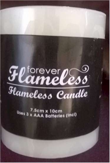 FLAMELESS LED ROUND WAX CANDLE - WHITE