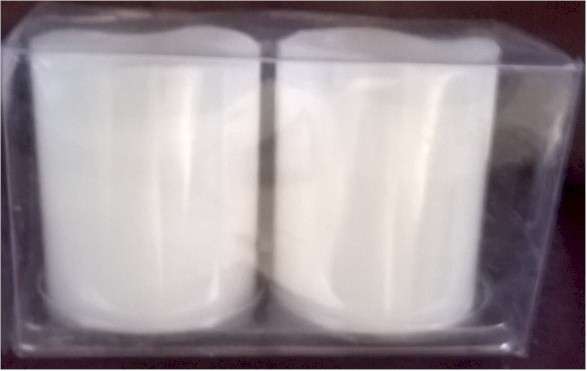 FLAMELESS LED ROUND SMALL WAX CANDLE - BOX OF 2 - WHITE
